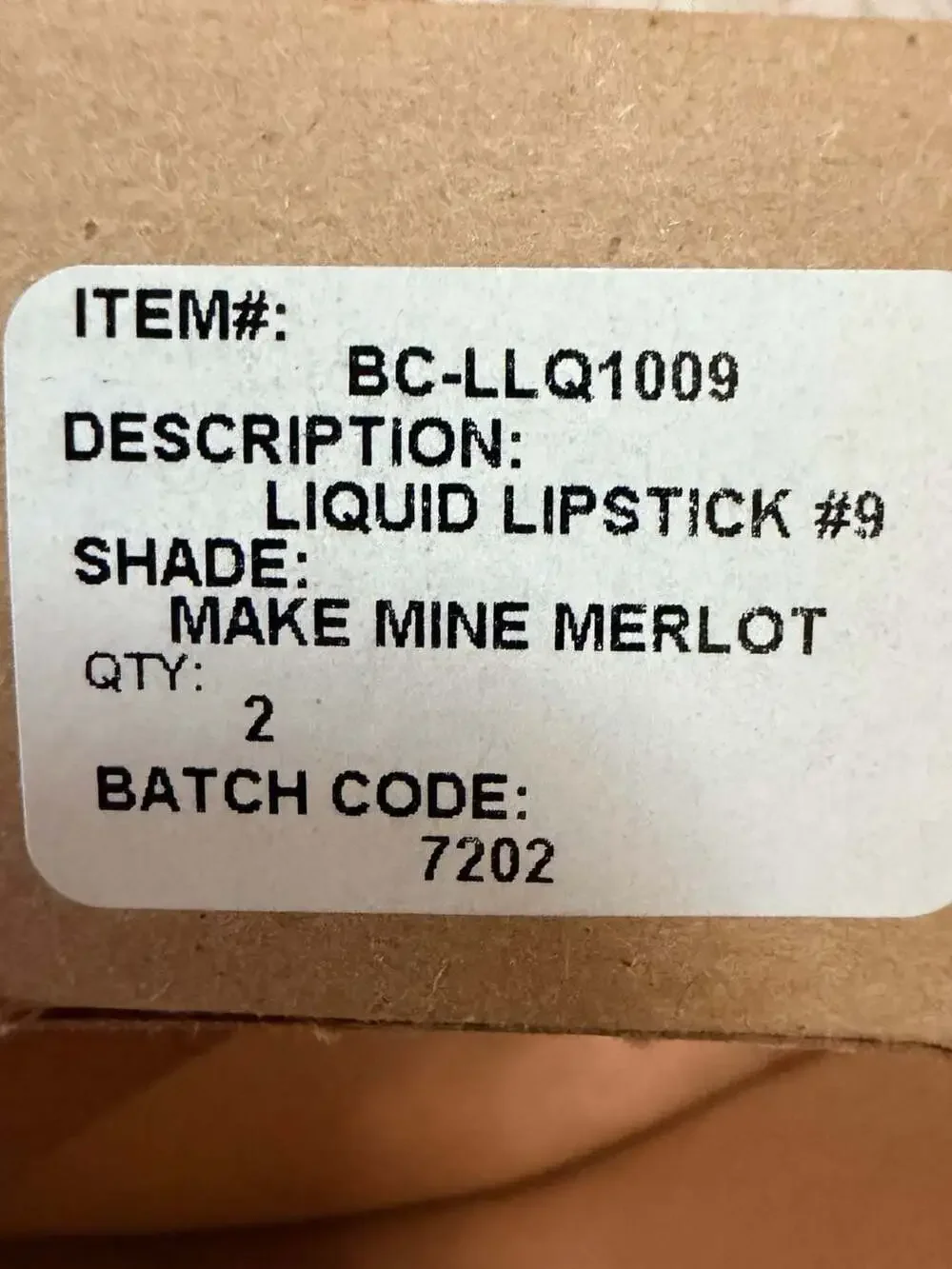 Set of 2 BeCause Cosmetics High Shine Liquid Lip Color #9 Make Mine Merlot